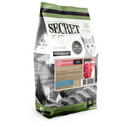 Сухой корм для кошек Secret for Pets телятина 10000 г фотография