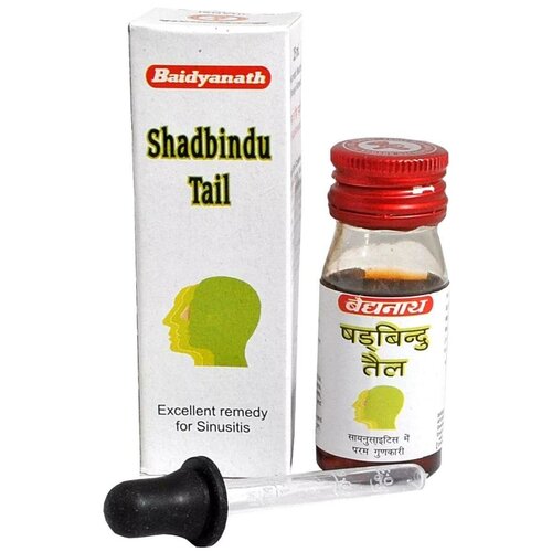 Масло Baidyanath Shadbindu Tail от насморка и гайморита, 25 г, 25 мл фотография