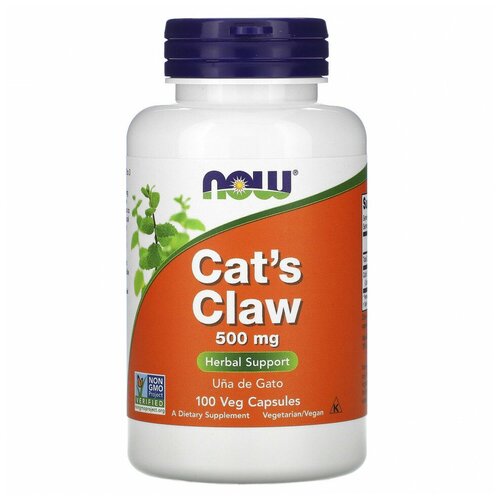 Капсулы NOW Cat's Claw, 110 г, 500 мг, 100 шт. фотография