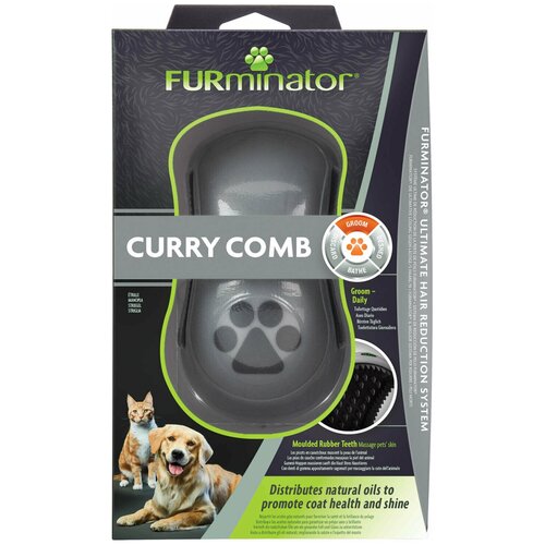 FURminator расческа резиновая Curry Comb зубцы 5 мм фотография