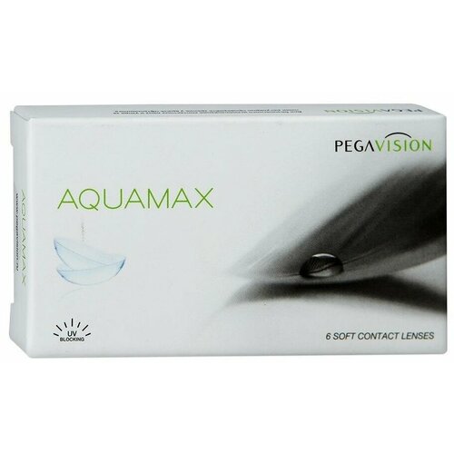 Контактные линзы Pegavision Aquamax., 6 шт., R 8,6, D -9,5, прозрачный, 1 уп. фотография