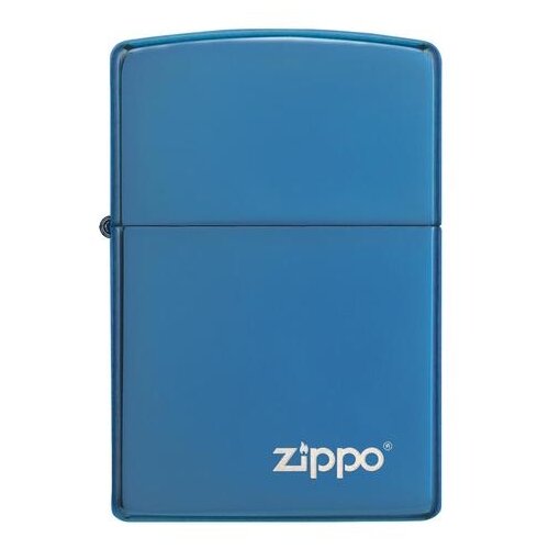 фотография Оригинальная бензиновая зажигалка ZIPPO 20446ZL ZIPPO Logo с покрытием Sapphire, купить за 8320 р