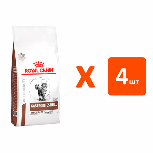 ROYAL CANIN GASTROINTESTINAL MODERATE CALORIE GIM35 для взр кош при заболев ЖКТ с умерен. сод. жиров 0,4 кг х 4 шт фотография