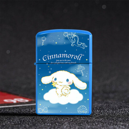 фотография Зажигалка бензиновая Синаморол Cinnamoroll синяя, купить за 800 р