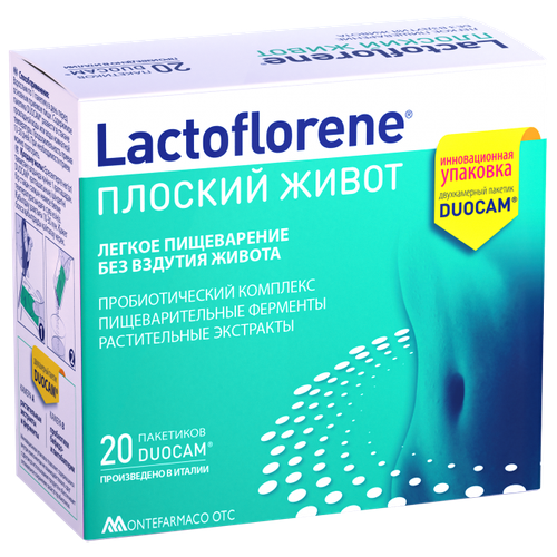 Lactoflorene Плоский живот пор., 800 г, 20 шт., нейтральный фотография