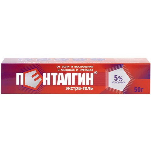 Пенталгин экстра-гель гель д/нар. прим., 5%, 50 г фотография