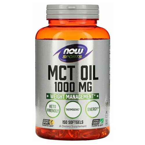 NOW Foods MCT Oil 1000 mg 150 капсул фотография