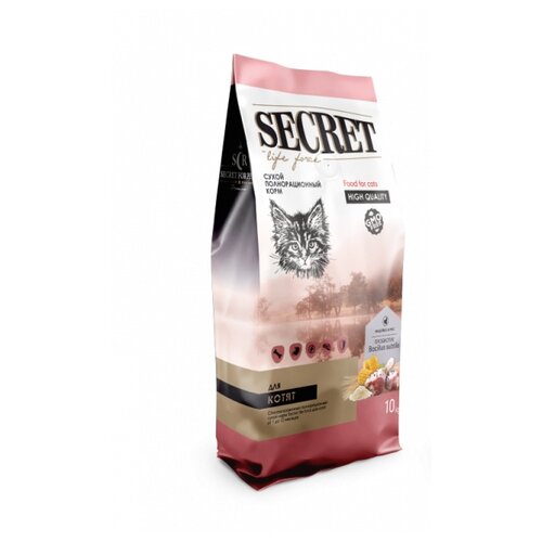 Сухой корм для котят Secret for Pets индейка, с рисом 10000 г фотография