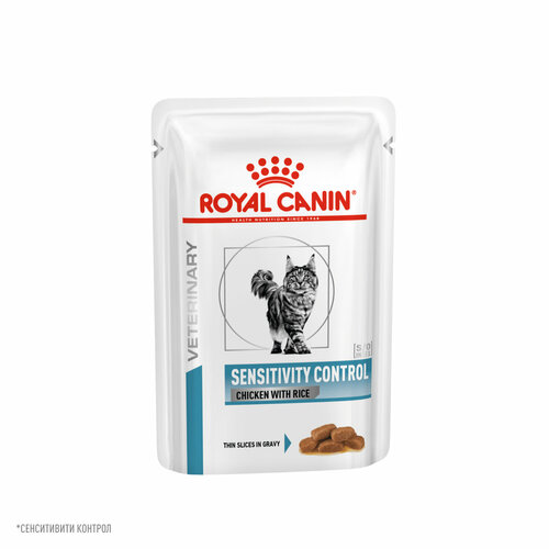 Корм для кошек при пищевой аллергии Royal Canin Sensitivity Control Chicken with Rice (Сенситивити Контрол с курицей и рисом), соус, 24x85г фотография