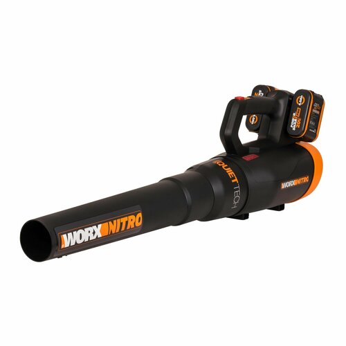 Воздуходувка аккумуляторная бесщеточная WORX WG581E, 40В, 4 Ач х2, двойное ЗУ 2x1A. фотография