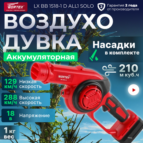 Воздуходувка аккумуляторная WORTEX LX BB 1518-1 D ALL1 SOLO Без АКБ и З/У (1334643) фотография