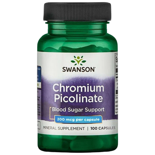 фотография Chromium Picolinate, 200 мкг, 100 шт., купить за 448 р