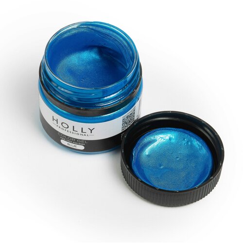 Holly Professional Грим на гелевой основе / краска для лица, волос и тела Color Gel Blue фотография