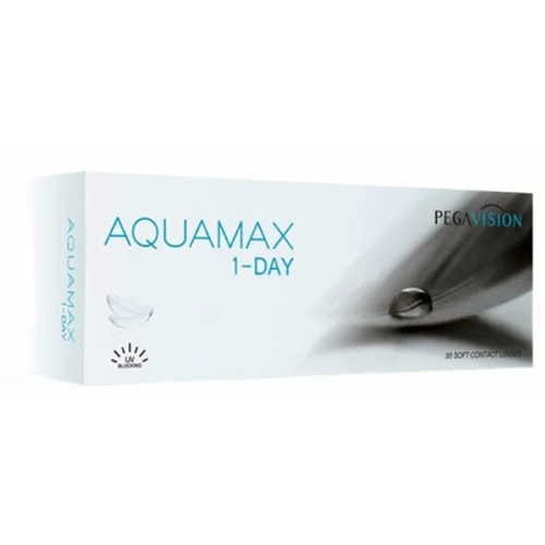 Контактные линзы Pegavision Aquamax 1-Day, 30 шт., R 8,6, D -1,25, прозрачный, 1 уп. фотография