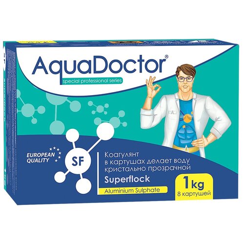 Таблетки для бассейна AquaDOCTOR Superflock, 1 кг фотография