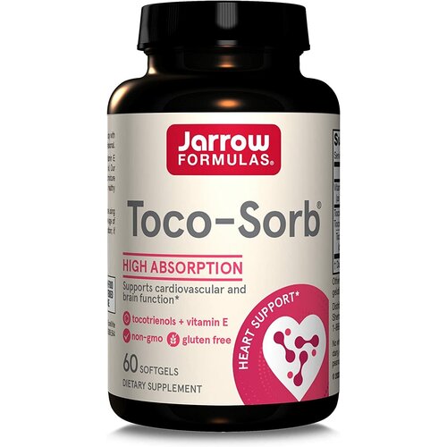 Jarrow Formulas, Toco-Sorb, смесь токотриенолов и витамина Е, 60 мягких таблеток фотография