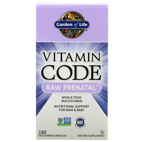 Garden of Life Vitamin Code RAW Prenatal (Комплекс витаминов для беременных и кормящих женщин) 180 вегетарианских капсул фотография