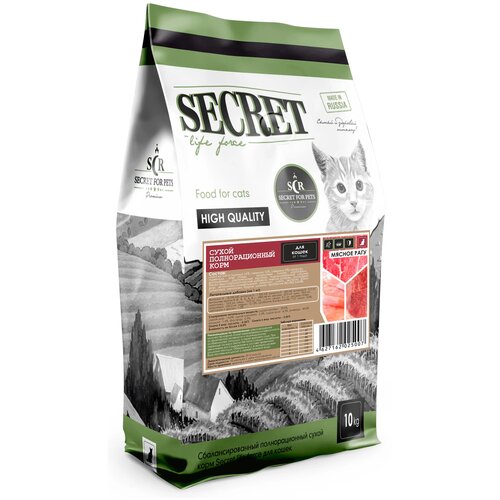 Сухой корм для кошек Secret for Pets мясное рагу 10000 г (кусочки в соусе) фотография