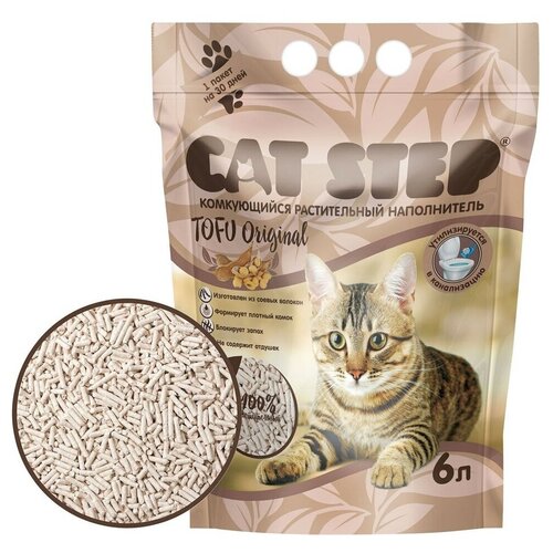 Комкующийся наполнитель Cat Step Tofu Original, 6л, 1 шт. фотография