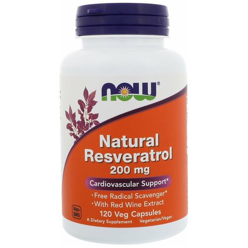 Natural Resveratrol капс., 200 мг, 200 мл, 110 г, 120 шт. фотография