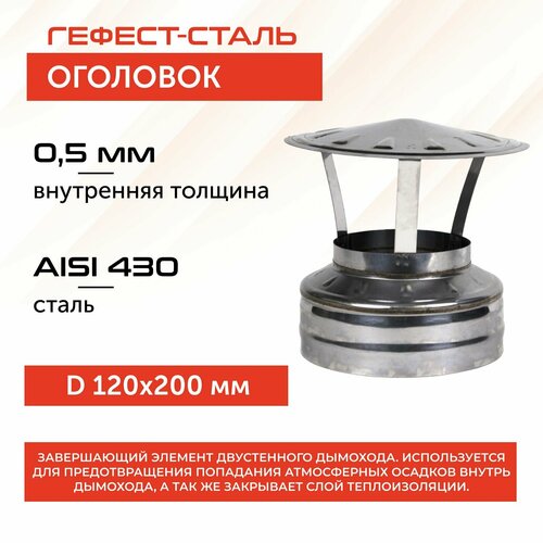 Оголовок 120х200, AISI 430/430, 0,5мм/0,5мм, (К) фотография