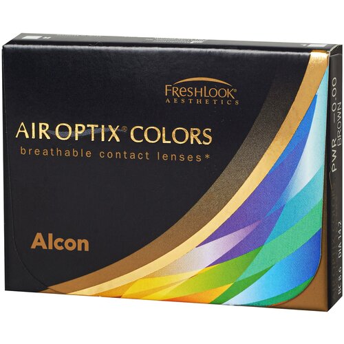 Контактные линзы Alcon Air optix Colors, 2 шт., R 8,6, D 0, true sapphire фотография