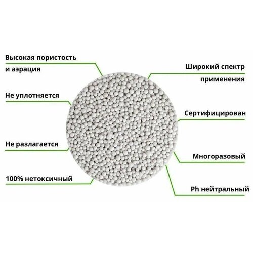 Грунт пеностекло для растений гранулированное Гидротон Фактура фр 2-4мм 15л фотография