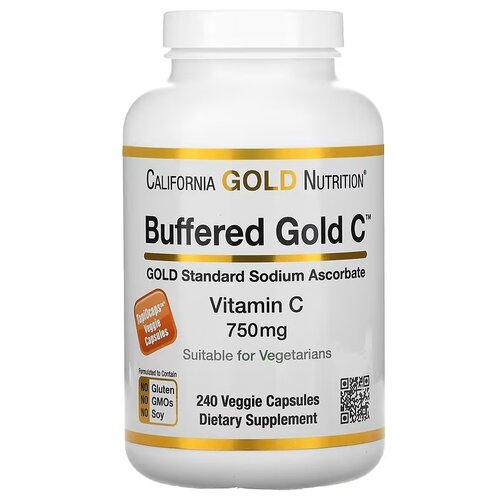 California Gold Nutrition Buffered Vitamin C капс., 750 мг, 0.29 г, 240 шт. фотография