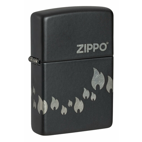 Зажигалка ZIPPO Classic с покрытием Black Matte, латунь/сталь, черная, матовая, 38x13x57 мм фотография