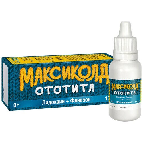 Максиколд Ототита ушн. капли фл.-кап., 1%+4%, 15 мл фотография