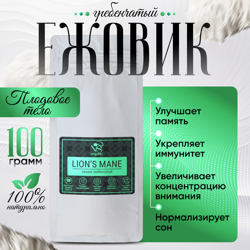 Ежовик гребенчатый, ежевик lions mane, порошок 100 грамм. фотография