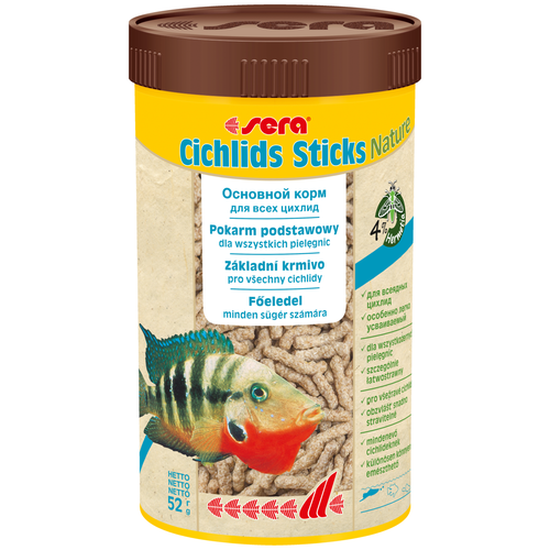 Сухой корм  для  рыб Sera Cichlids Sticks Nature, 250 мл, 52 г фотография