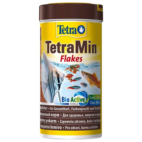 Сухой корм  для  рыб, ракообразных Tetra TetraMin flakes, 250 мл, 52 г фотография