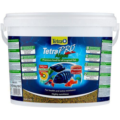 Сухой корм  для  рыб, ракообразных Tetra TetraPro Algae, 10 л, 1.9 кг фотография