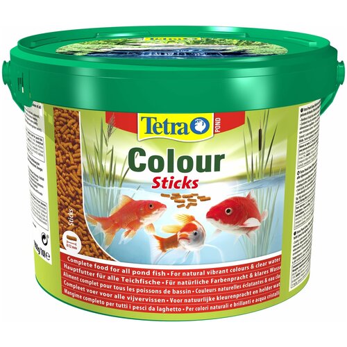 Сухой корм  для  рыб Tetra Pond Colour Sticks, 10 л, 1.9 кг фотография