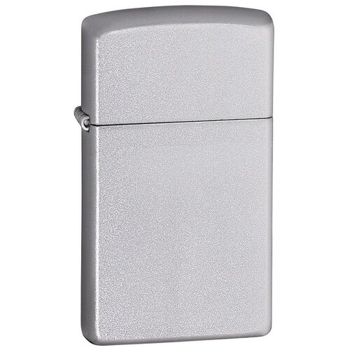 фотография Оригинальная бензиновая зажигалка ZIPPO Slim 1605 с покрытием Satin Chrome, купить за 4550 р