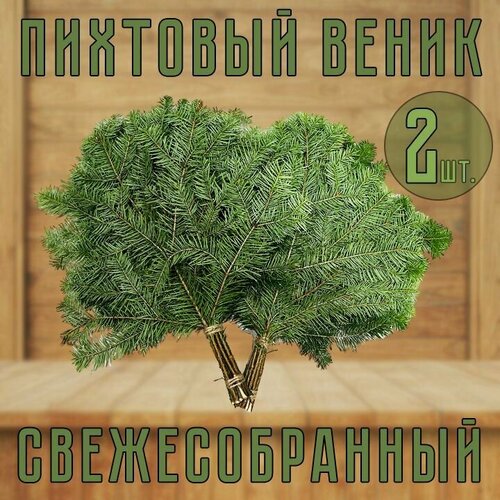 Веник Пихтовый свежесобранный для бани 2шт. фотография