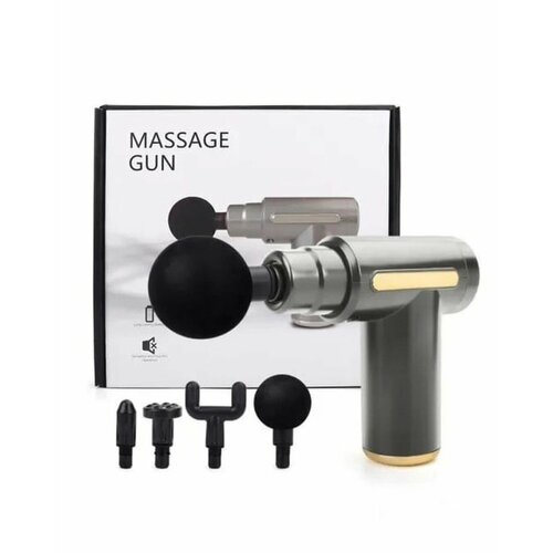 Перкуссионный массажер для тела электрический VIRG Mini Massage Gun, разноцветные фотография