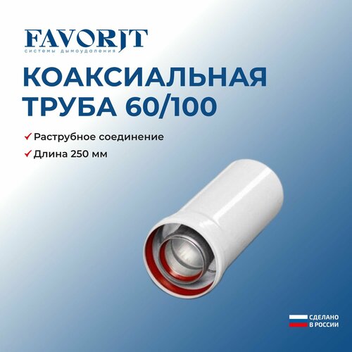 фотография Коаксиальная труба Favorit 60/100-250 мм, купить за 1160 р