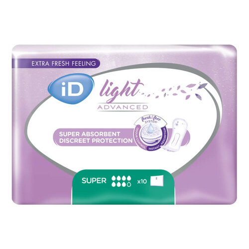 Урологические прокладки iD Light Advanced Super, 7 капель, 1 уп. по 10 шт. фотография