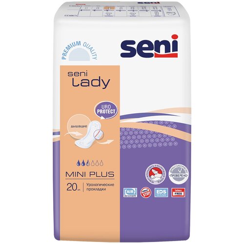 Прокладки урологические женские SENI LADY mini plus, 20 шт. фотография