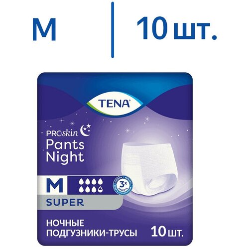 ТЕНА Pants Night Super, M, 80-110 см, 10 шт. фотография