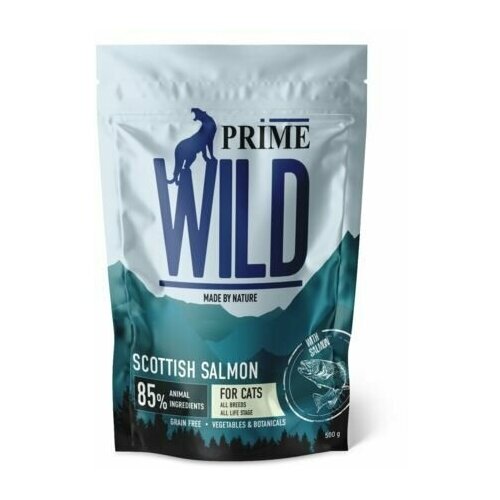 PRIME WILD GF SCOTTISH Сухой корм для кошек, с лососем, 500 гр фотография