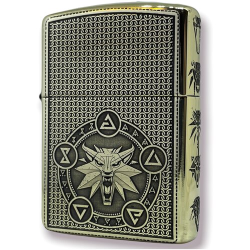 Зажигалка бензиновая Zippo(Armor) Ведьмак Кастом Латунь фотография