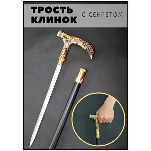 Сувенирная трость с секретом / Трость опорная для ходьбы / Трость с клинком / птица фотография