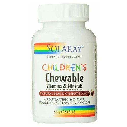 Таблетки Solaray Children's Vitamin & Minerals, 150 г, 250 мл, 60 шт. фотография