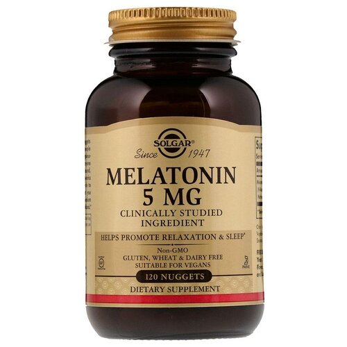 Пастилки SOLGAR Melatonin 5 мг, 5 мг, 120 шт. фотография