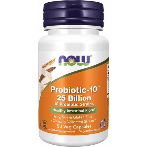 NOW Probiotic-10 25 Billion 50 капс / Нау Пробиотик-10 25 млрд 50 каапс фотография