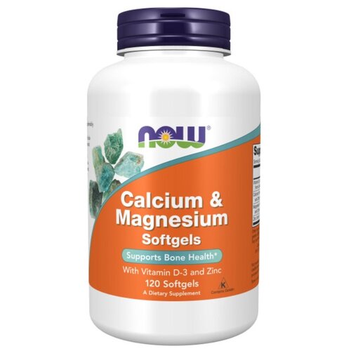 Капсулы NOW Calcium & Magnesium with Vitamin D3 and Zinc, 361 г, 120 шт. фотография