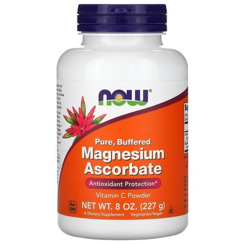 Порошок NOW Magnesium Ascorbate, 227 г фотография